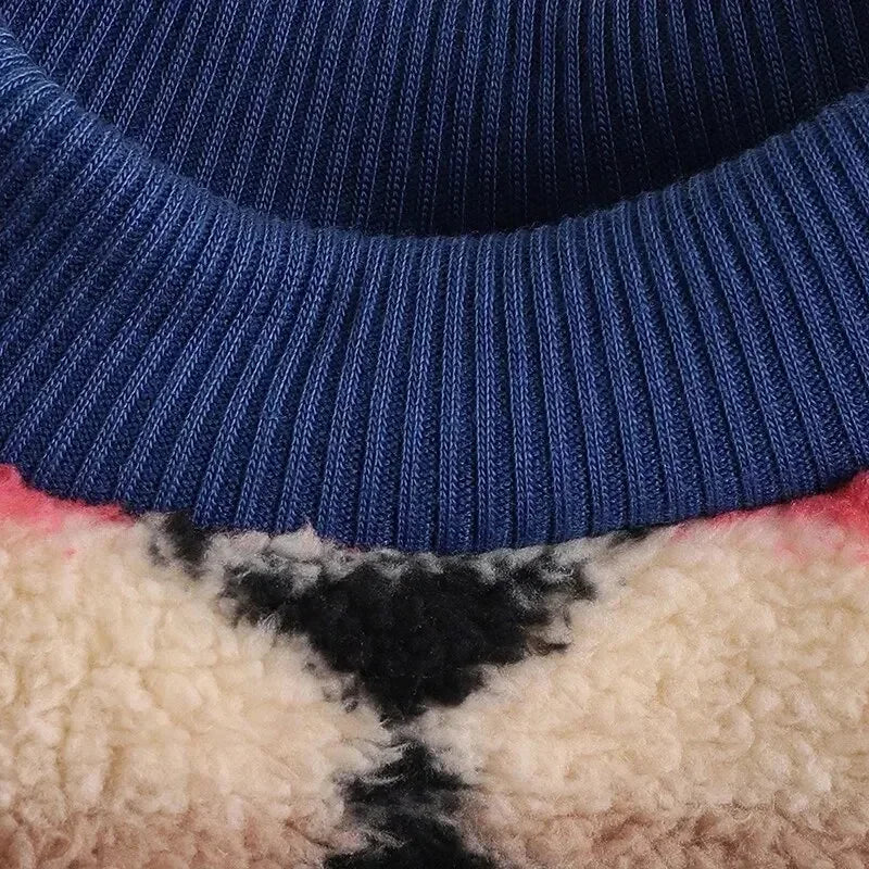Autumn and Winter Cat and Dog Clothes Cute Striped Plush Polyester Sweatshirt Pet Clothes Durable