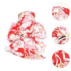 Cat Kimono Dress Autumn and Winter Cute Pet Dress Cat Costume Flower Pattern Clothes for Kitten Puppy